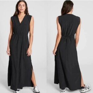 ATHLETA Marlow Maxi Dress Black Lightweight Long